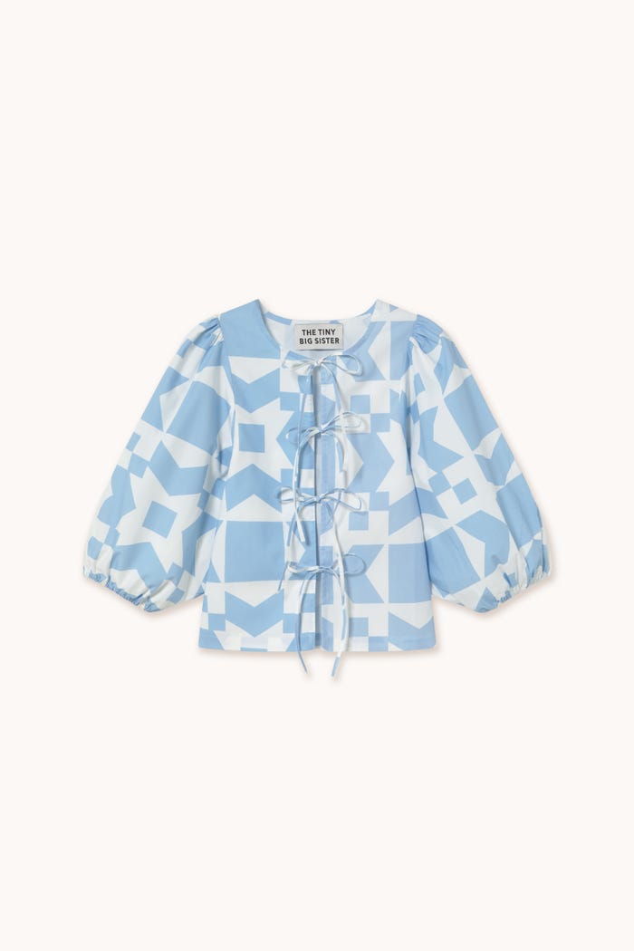 tiny cottons BLUSA CON MANGA ABULLONADA GEOMETRIC Descuentos del mes