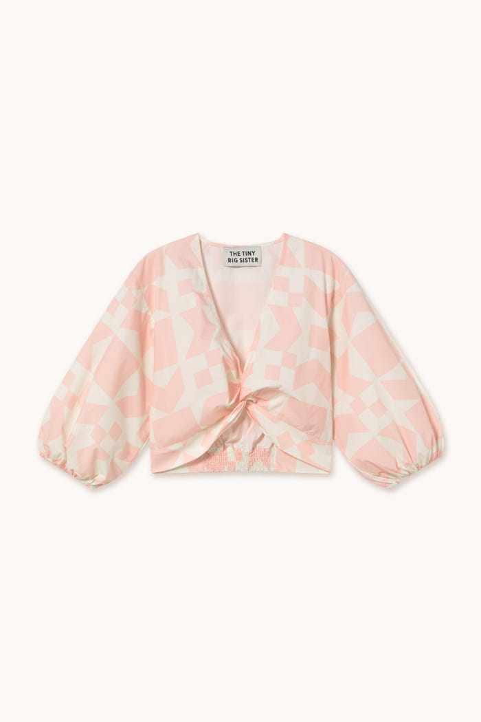 tiny cottons BLUSA CON CUELLO DE PICO GEOMETRIC Rebajas de fábrica