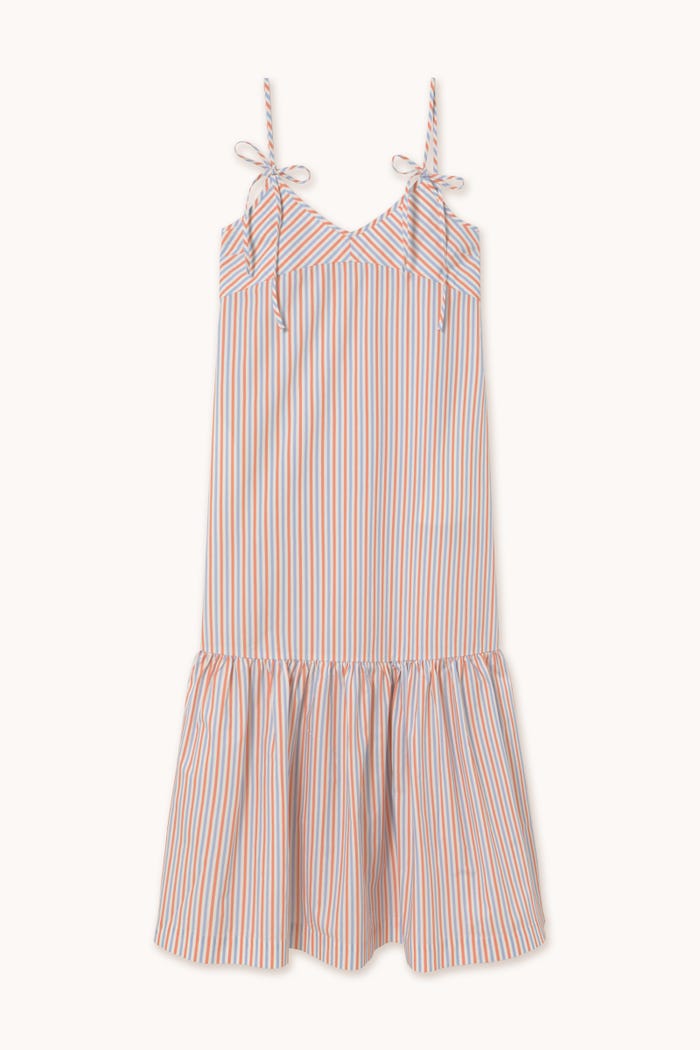 tiny cottons VESTIDO CON VOLANTE A RAYAS Rebajas online