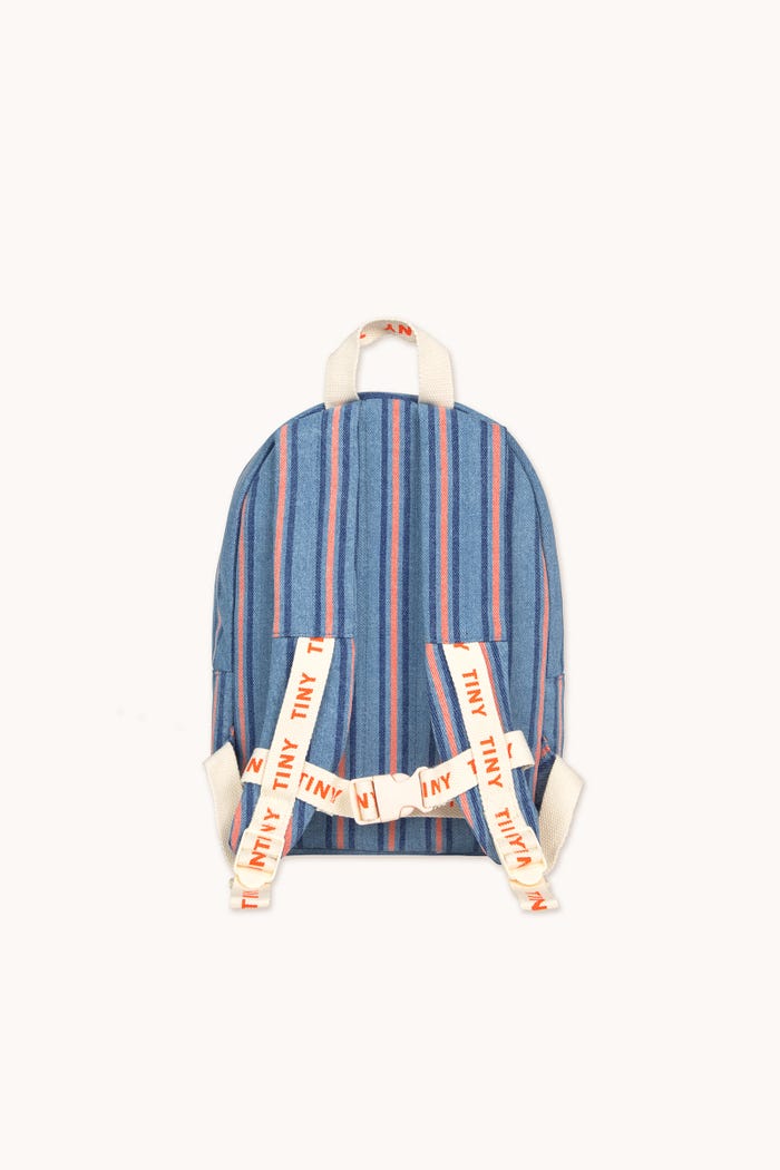 tiny cottons MOCHILA STRIPES DENIM Oferta especial de fábrica