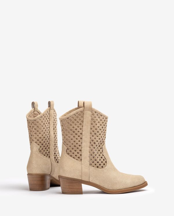 unisa Botín cowboy con picados Oferta especial