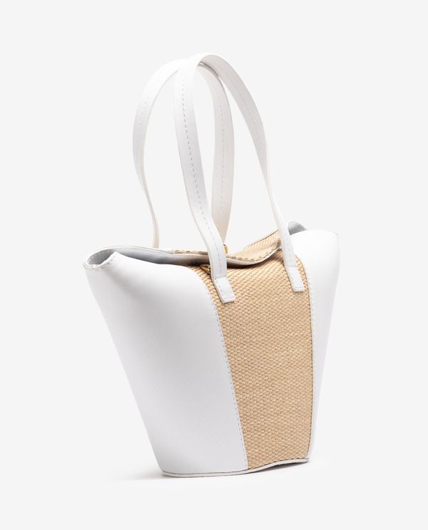 unisa Bolso pequeño de piel y rafia En línea