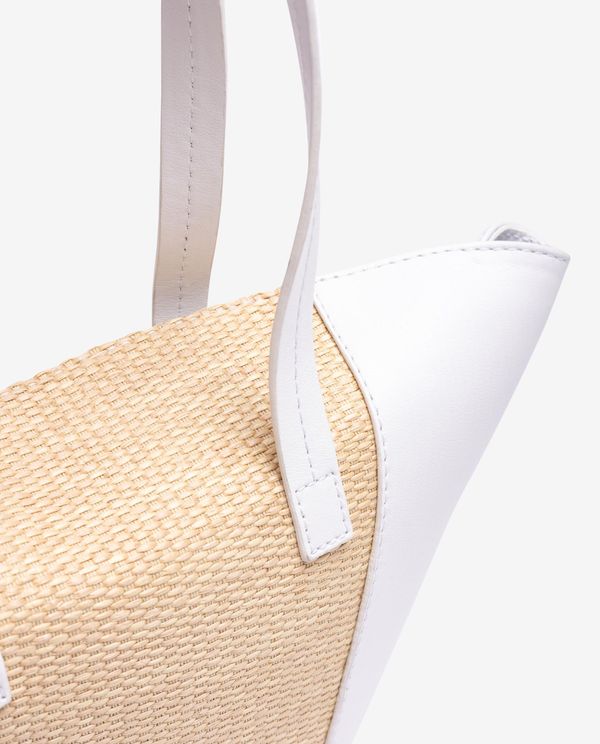 unisa Bolso pequeño de piel y rafia En línea
