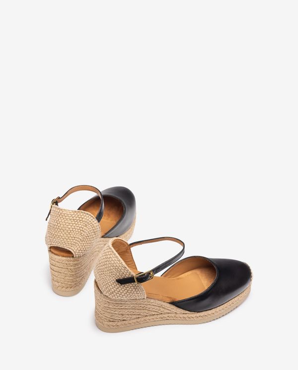 unisa Alpargata pala-talón en piel Outlet