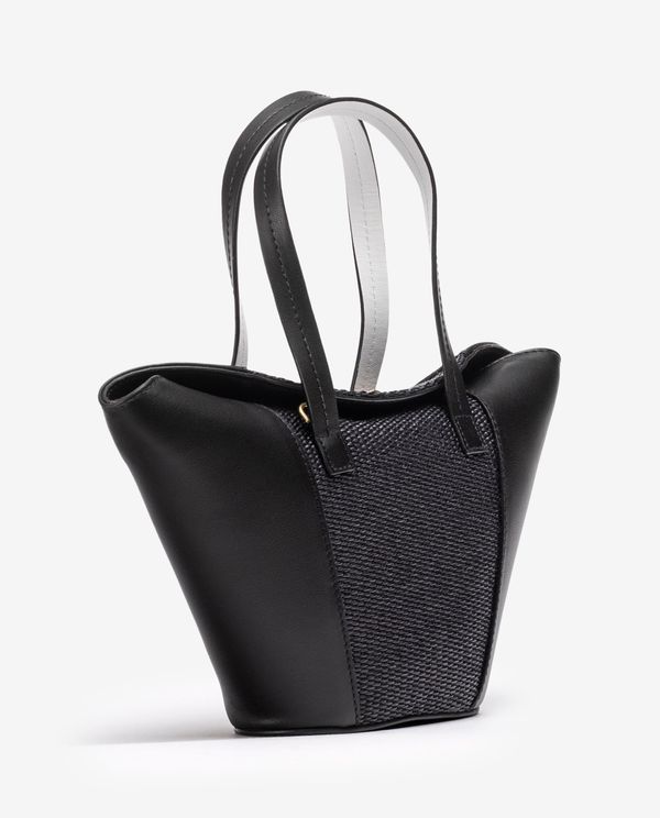 unisa Bolso pequeño de piel y rafia Outlet online