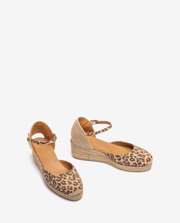 unisa Alpargata de cuña baja en ante estampado Venta caliente