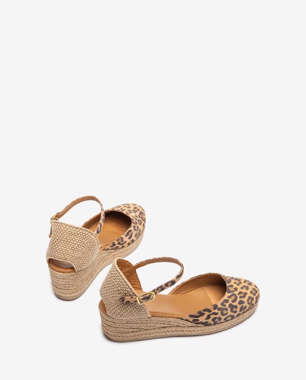 unisa Alpargata de cuña baja en ante estampado Venta caliente