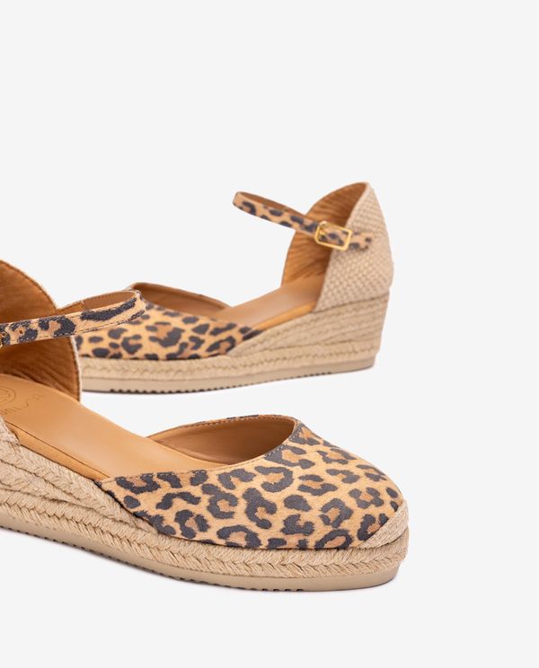 unisa Alpargata de cuña baja en ante estampado Venta caliente