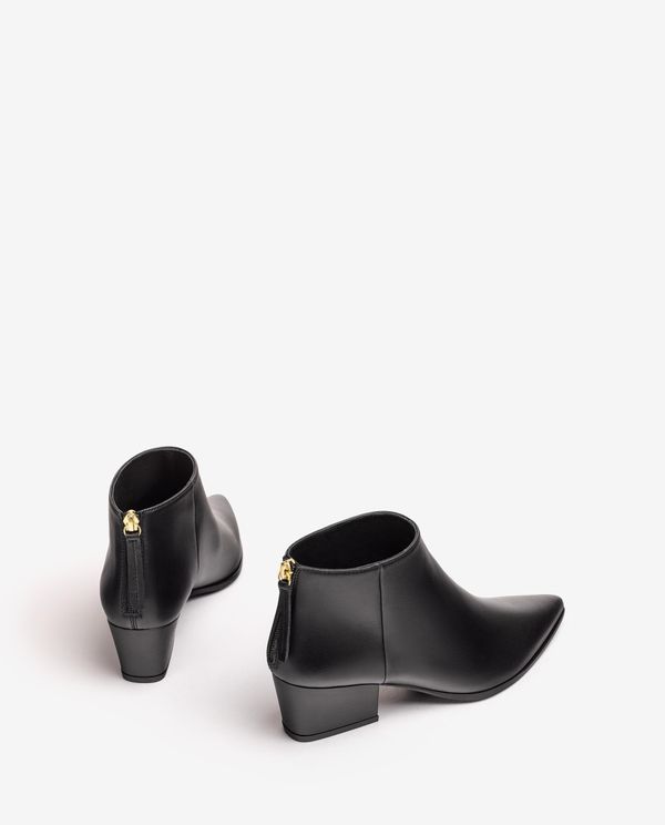 unisa Botín de piel con tacón-cuña Mejor oferta
