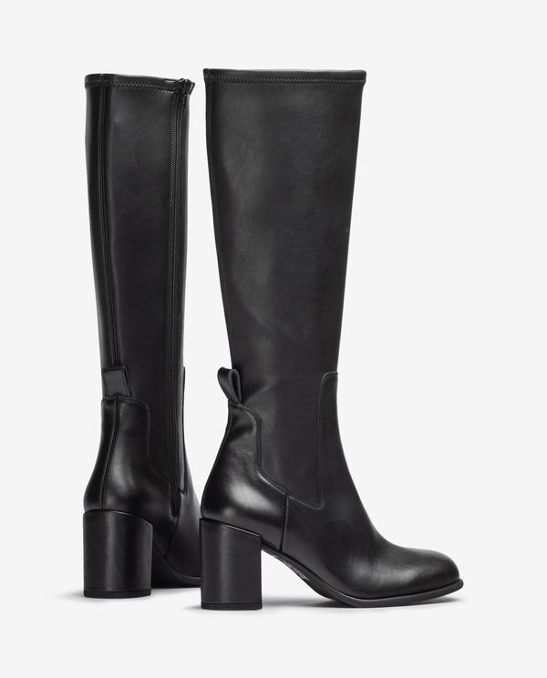 unisa Bota de caña alta con tacón ancho Precio ultrabajo