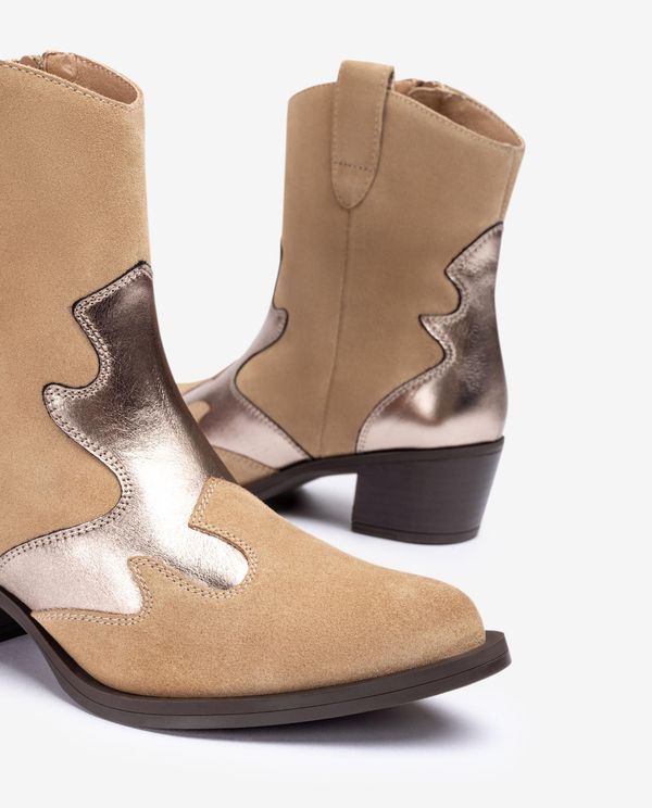 unisa Botín cowboy en contraste Rebajas de fin de temporada