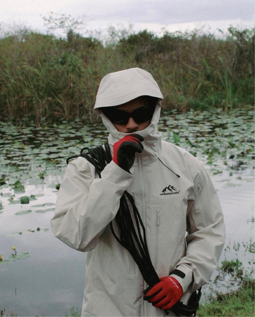 urbanature Rain Jacket V1- Bone White Rebajas top