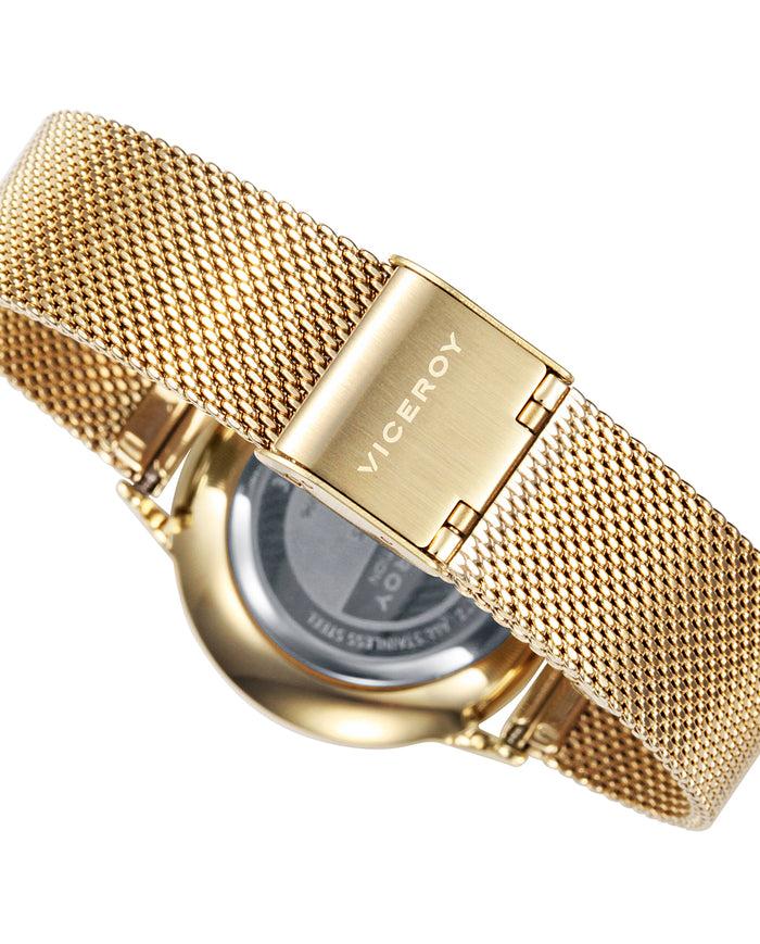 viceroy Reloj de mujer Kiss de acero IP dorado y malla milanesa Promoción por tiempo limitado