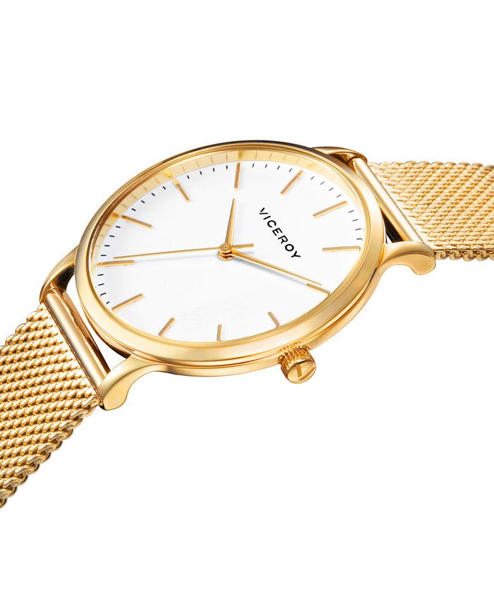 viceroy Reloj de mujer Kiss de acero IP dorado y malla milanesa Promoción por tiempo limitado