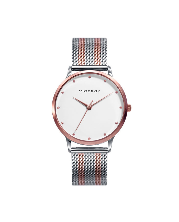 viceroy Reloj de mujer Kiss de acero 3 agujas y malla milanesa Oferta especial de fábrica