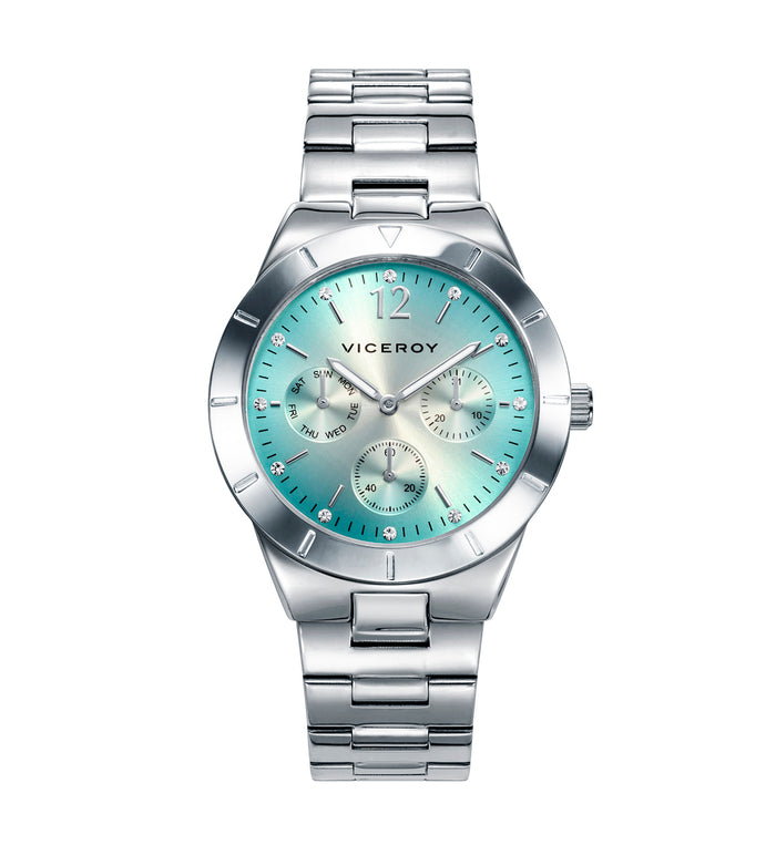 viceroy Reloj de mujer Chic multifunción de acero y esfera azul Superdescuento