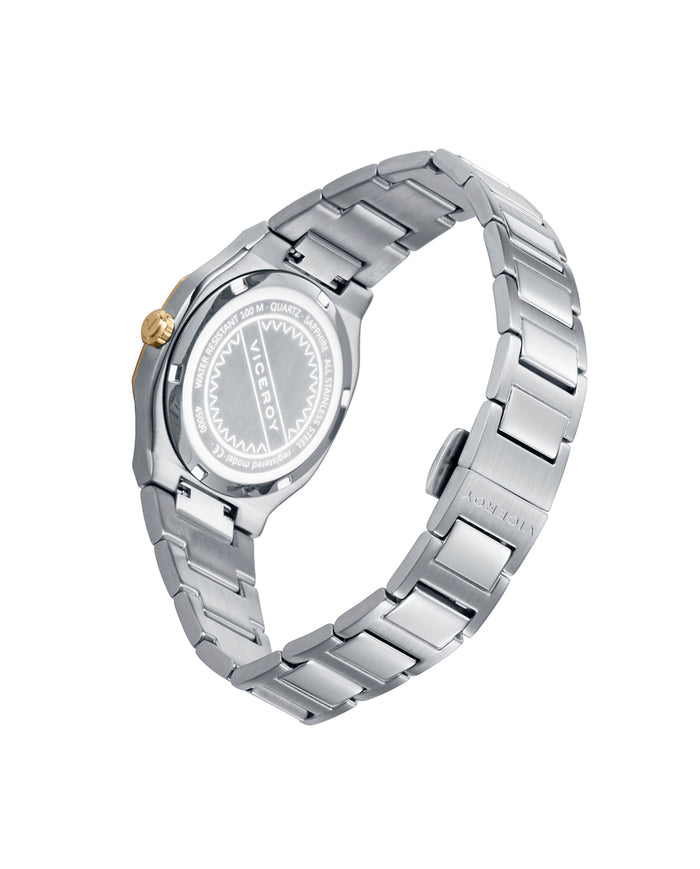viceroy Reloj colección Laura Escanes caja de acero con doble bisel en acero e IP dorado con cristal zafiro 10 atm y brazalete de acero con movimiento cuarzo Oferta exclusiva