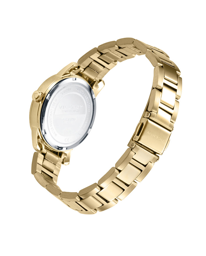 viceroy Reloj de acero dorado con esfera azul y movimiento de cuarzo Ofertas de temporada