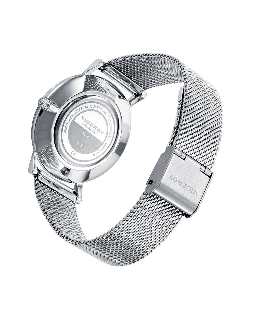 viceroy Reloj de mujer Kiss de acero con esfera blanca e índices de colores Precio ultrabajo