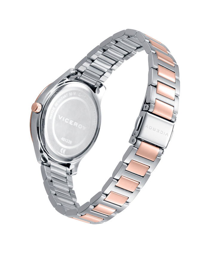 viceroy Reloj con correa de acero rosa bicolor y esfera rosada En línea