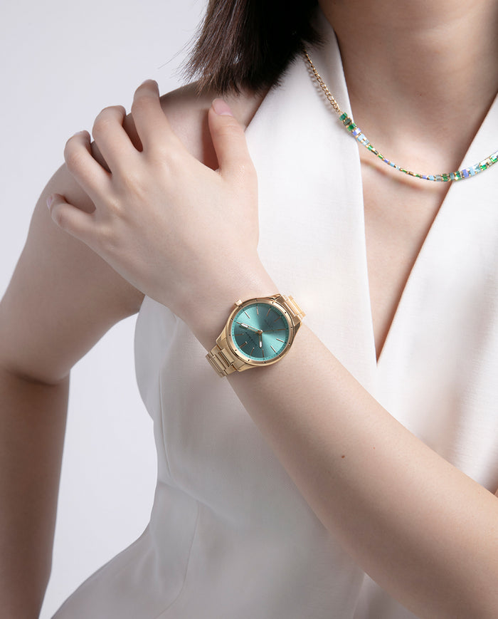 viceroy Reloj caja y brazalete de acero dorado con movimiento cuarzo Outlet