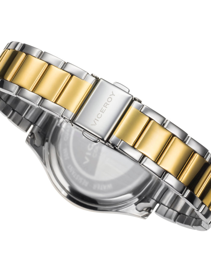 viceroy Reloj de Mujer Viceroy Chic tres agujas de acero bitono con IP dorado y brazalete Descuento