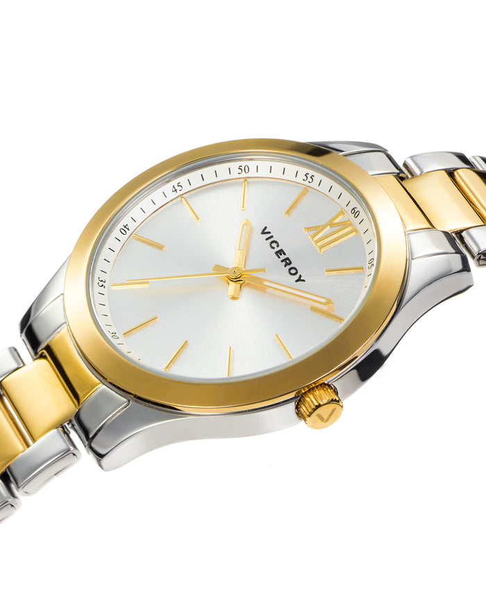viceroy Reloj de Mujer Viceroy Chic tres agujas de acero bitono con IP dorado y brazalete Descuento