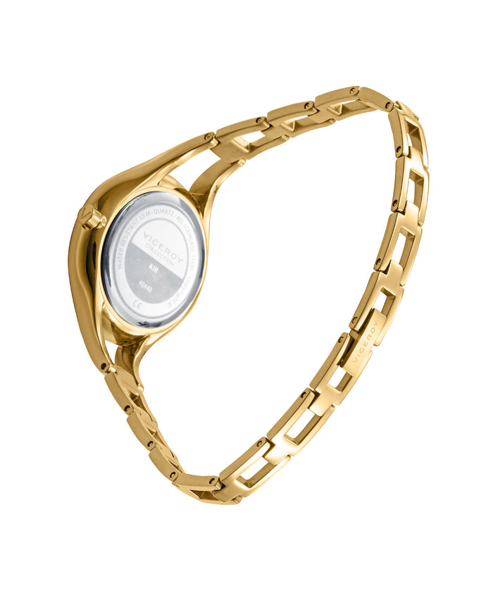 viceroy Reloj caja de acero Ip dorado 5 atm y brazalete Ip dorado con movimiento cuarzo Rebajas top