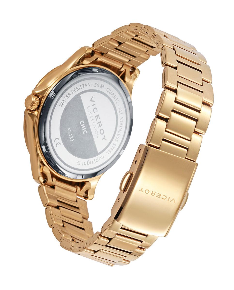 viceroy Reloj de mujer Chic con caja y brazalete de acero dorado Envío gratis