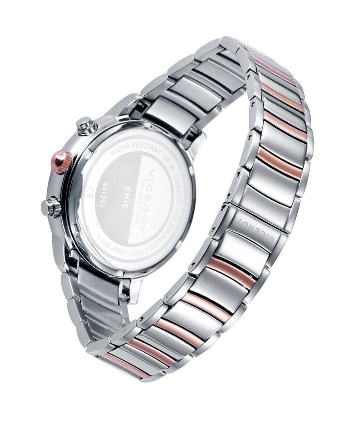 viceroy Reloj de Mujer multifunción de acero con terminación bicolor en IP rosa ÚLTIMAS EDICIONES