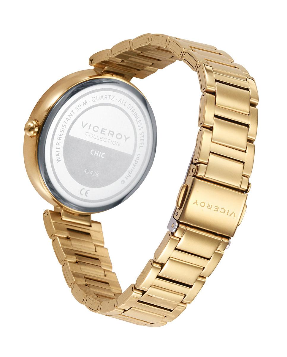 viceroy Reloj de mujer Chic con caja y brazalete de acero dorado Promoción por tiempo limitado