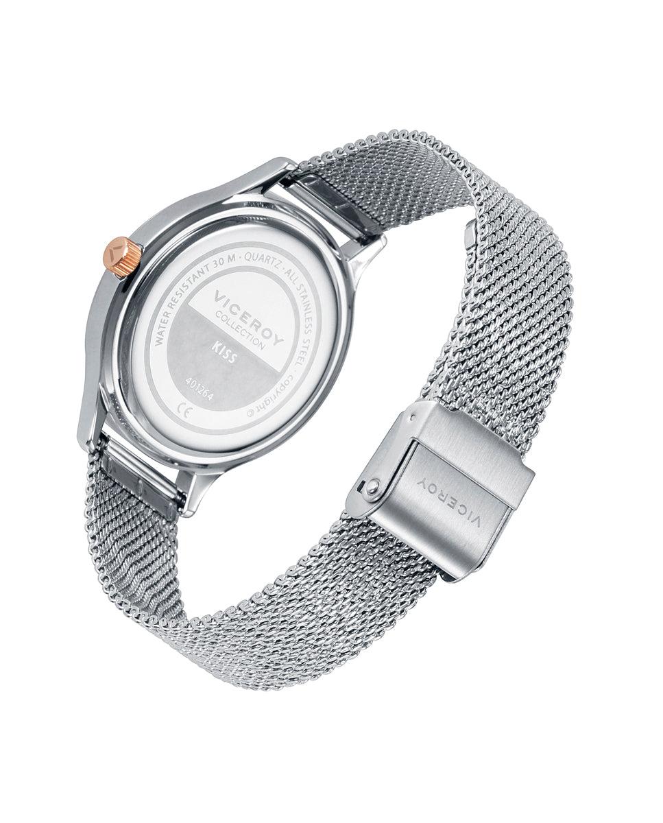 viceroy Reloj de mujer Kiss de acero con esfera blancabisel interior glitter con circonitas Solo queda un día
