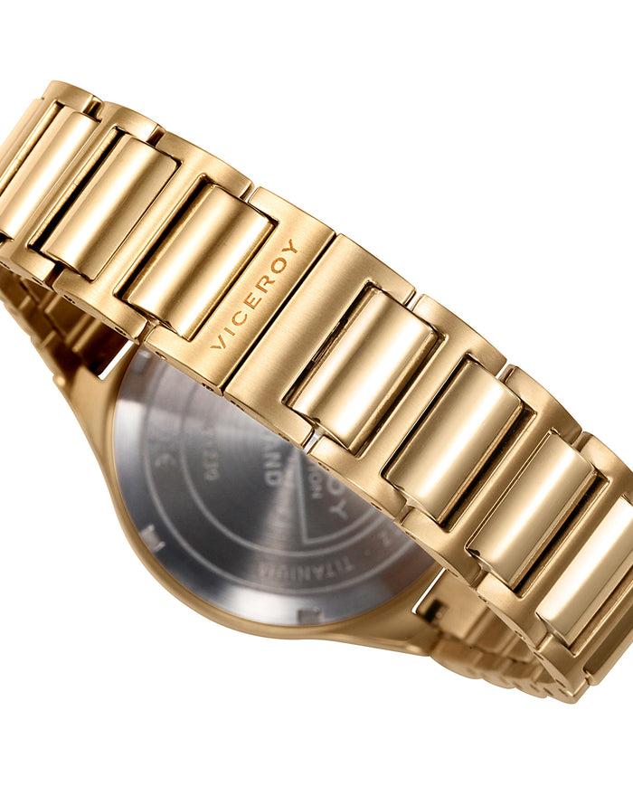 viceroy Reloj de mujer Grand 3 agujas de titanio IP dorado Grandes descuentos