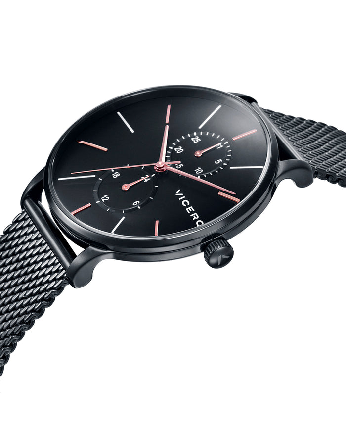 viceroy Reloj de hombre Beat multifunción de acero con IP negra Descuentos del mes