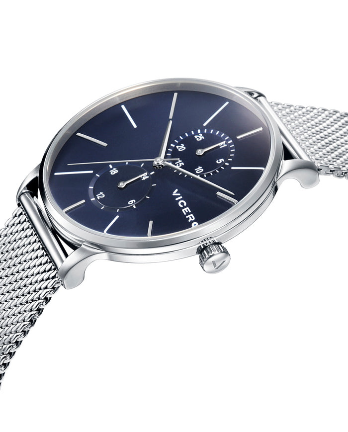 viceroy Reloj de hombre Beat multifunción de acero y malla milanesa Oferta exclusiva
