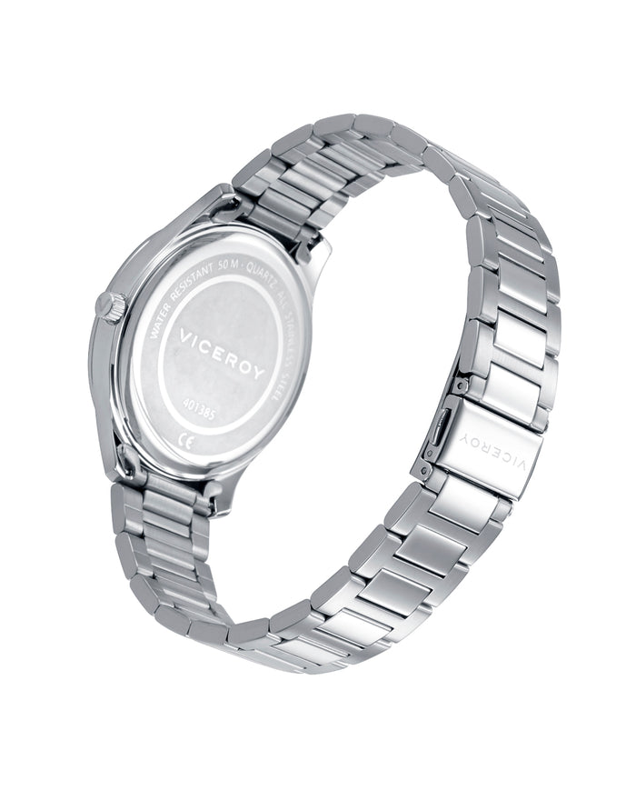 viceroy Reloj de acero para hombre con esfera verde y movimiento de cuarzo Última moda