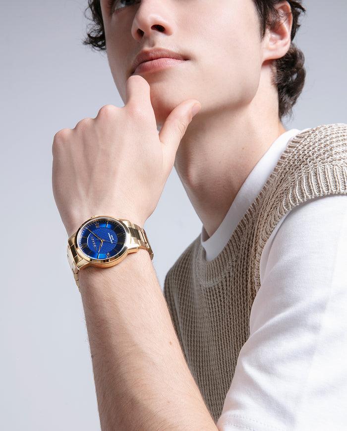 viceroy Reloj en acero dorado con esfera azul y agujas doradas Devoluciones gratuitas