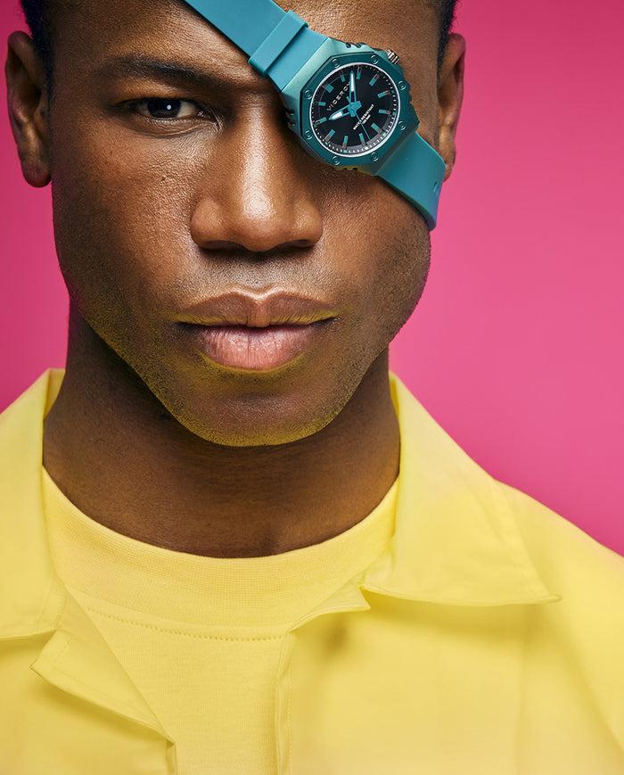 viceroy Reloj de hombre con caja de aluminio y correa de silicona verde oscuro En línea