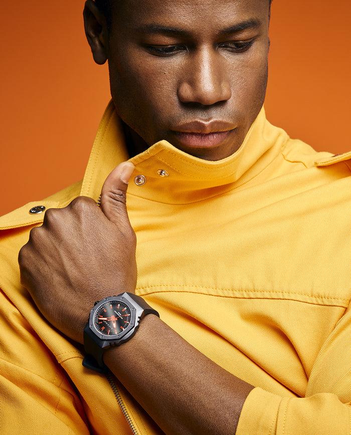 viceroy Reloj de hombre con caja de aluminio y correa de silicona negra Outlet
