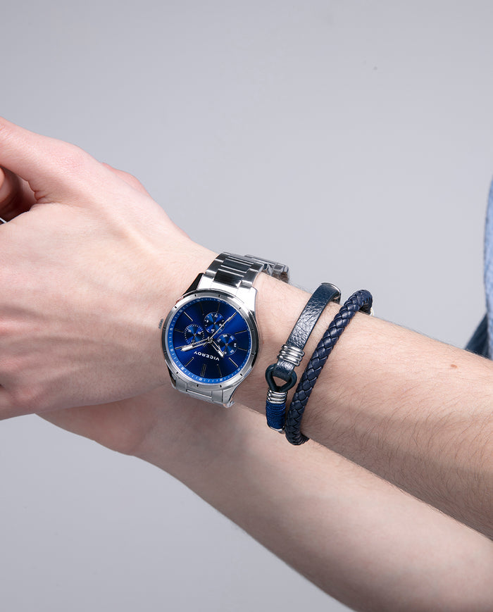 viceroy Reloj en acero con esfera azul con cronógrafo Rebajas baratas