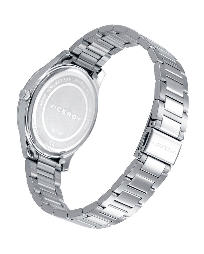 viceroy Reloj de acero con esfera blanca y movimiento de cuarzo Los más vendidos