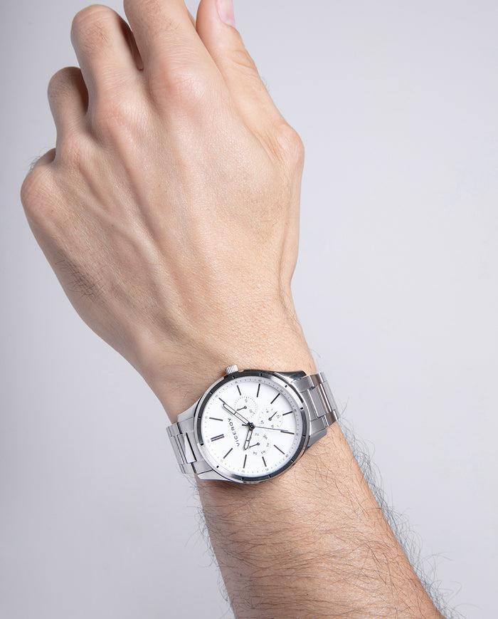 viceroy Reloj de acero con esfera blanca y movimiento de cuarzo Los más vendidos