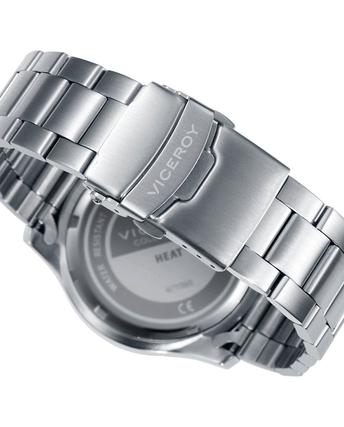 viceroy Reloj de hombre Heat 3 agujas de acero y esfera azul Ventas relámpago