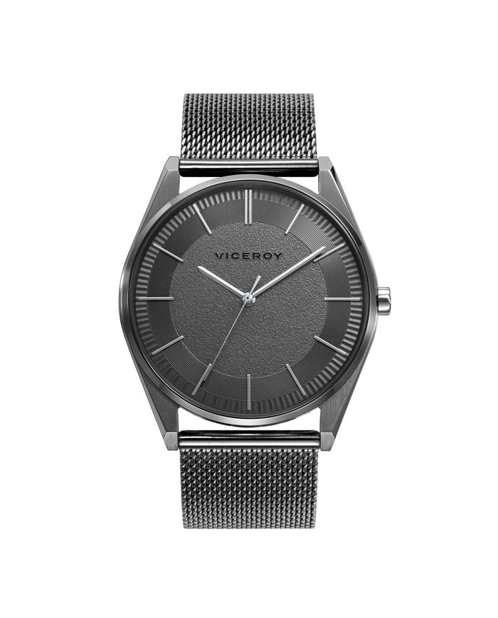 viceroy Reloj de hombre Dress 3 agujas de acero IP gris y malla milanesa Rebajas online