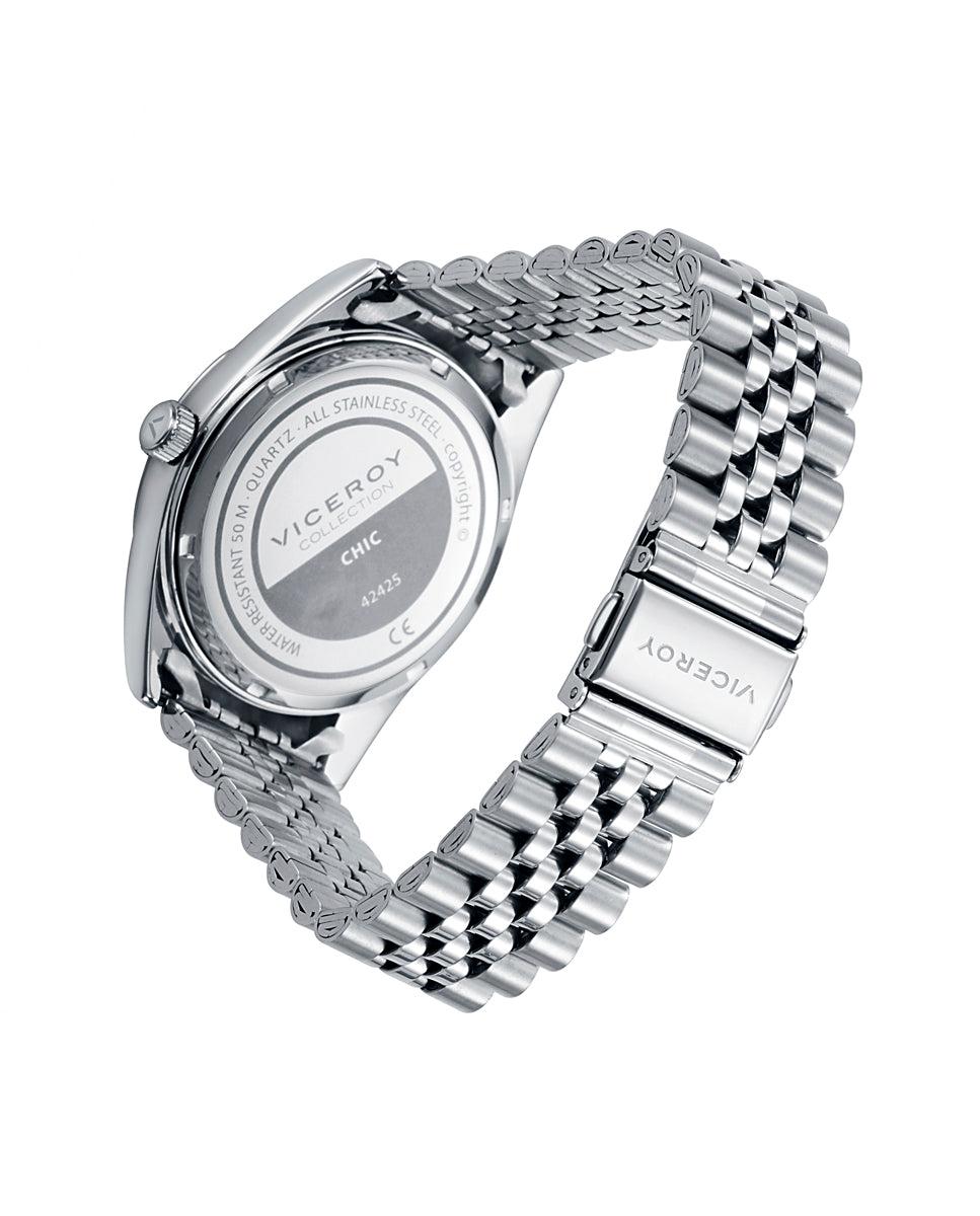 viceroy Reloj de hombre Chic de acero con esfera verde y bisel IP dorado Envío gratis