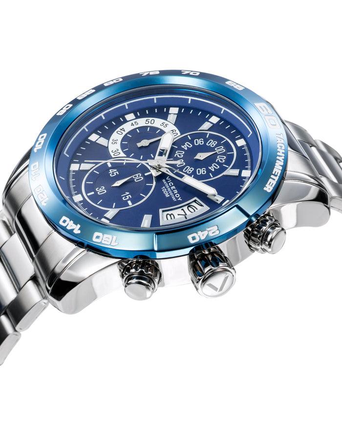 viceroy Reloj de hombre Heat de acero IP azul con cronógrafo Promoción trimestral