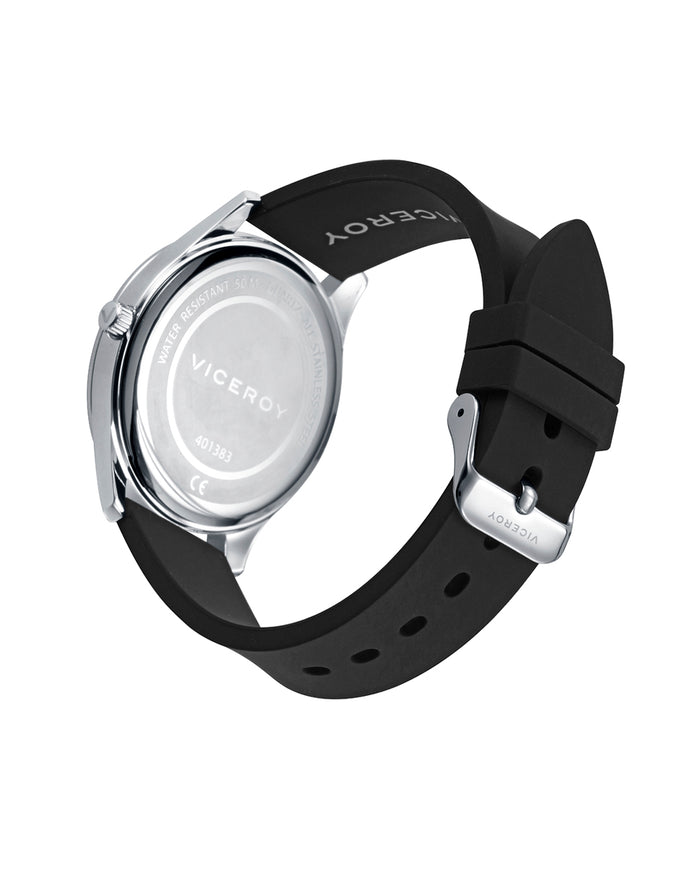 viceroy Reloj de hombre con correa de silicona y esfera negra con movimiento de cuarzo Envío internacional gratuito