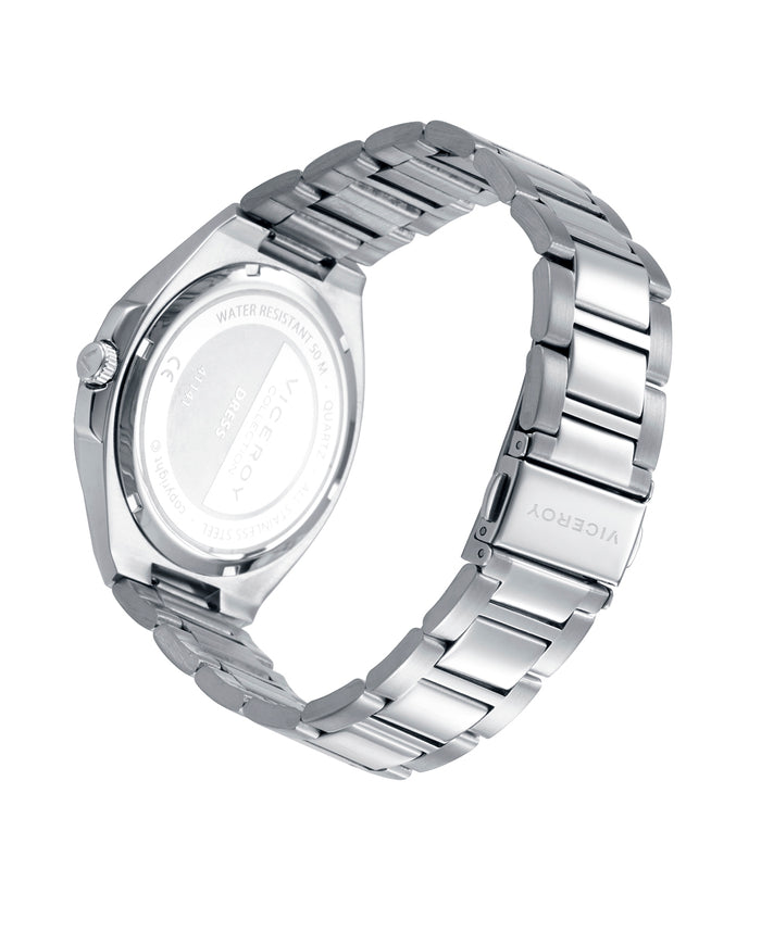 viceroy Reloj para hombre de acero con esfera negra y movimiento de cuarzo Ofertas especiales