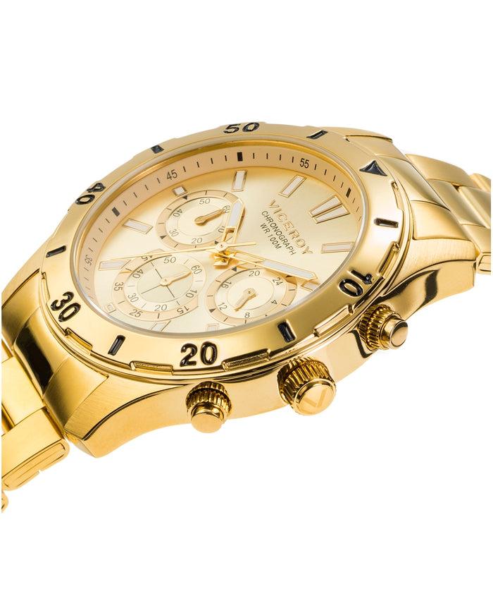 viceroy Reloj de hombre Heat de acero IP dorado con cronógrafo Rebajas de fin de temporada