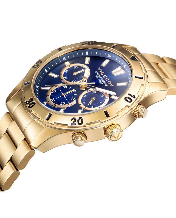 viceroy Reloj de hombre Heat de acero IP dorado y cronógrafo 2025